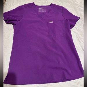 Figs Catalina Purple Scrub Top